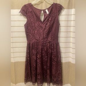 Burgundy lace  xhilaration dress
